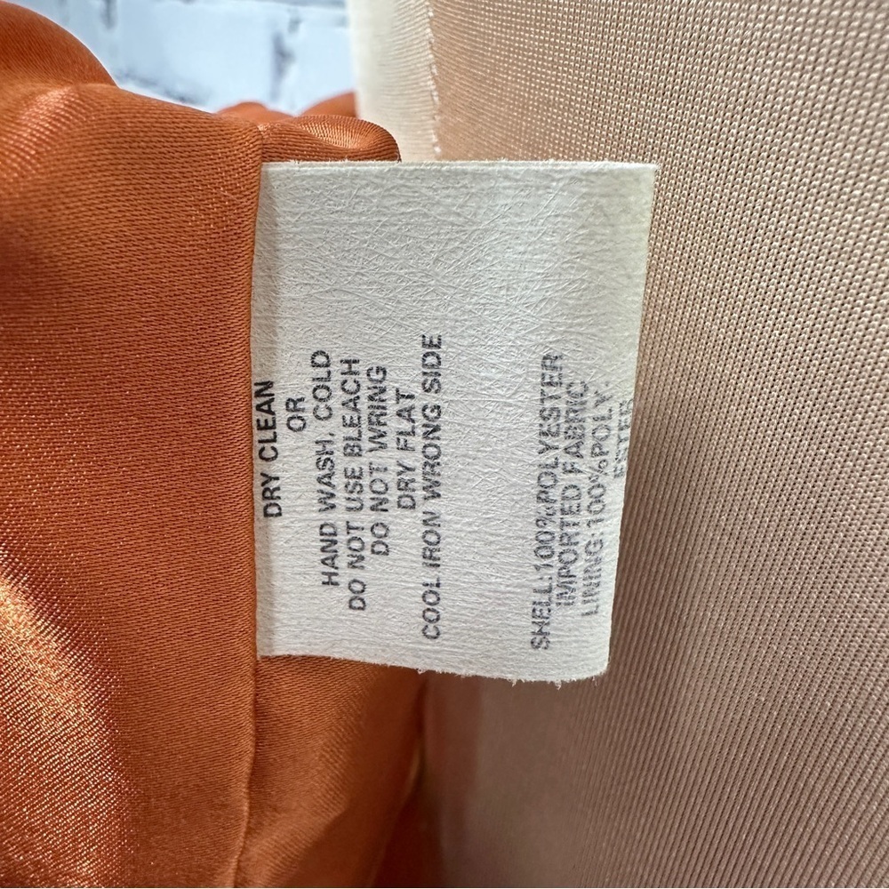 Vtg Jessica McClintock Gunne Sax Gown Dress Sz 7/8 y2k Orange Autumn Bridesmaid - Picture 9 of 14